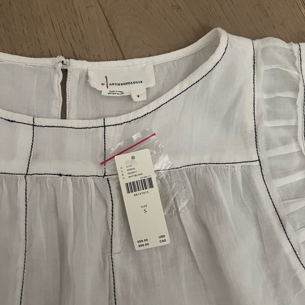Anthropologie Cream Blouse - Picture 2 of 12